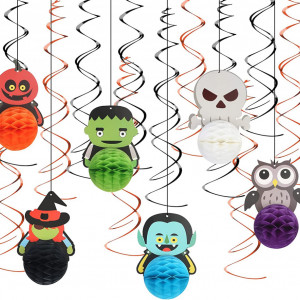 Set de 18 decoratiuni pentru Halloween Sunyok, PVC, multicolor, 70 cm - Img 1