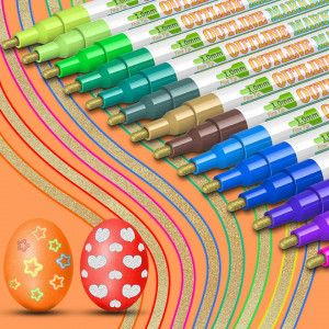 Set de 18 markere cu sclipici BOIROS, plastic, multicolor - Img 8