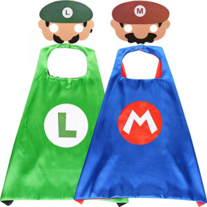 Set de 2 costume pentru copii Miotlsy, model Mario, satin/pasla, multicolor, 70 x 70 cm - Img 1