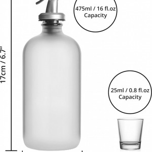 Set de 2 dozatoare pentru lichide FNG8, sticla/otel inoxidabil, transparent, 475 ml - Img 7