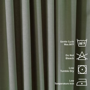 Set de 2 draperii Lilijan Home & Curtain, poliester, verde, 140 x 325 cm