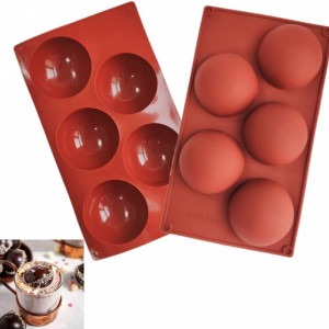 Set de 2 forme pentru ciocolata/jeleu TASHELLS, silicon, maro, 30 x 17,5 x 4 cm - Img 1