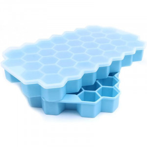 Set de 2 forme pentru cuburi de gheta Alnicov, silicon, albastru, 20 x 12 cm - Img 6