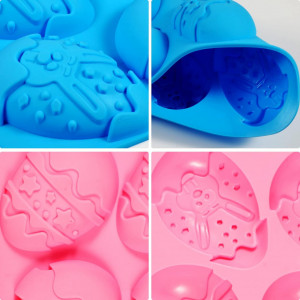 Set de 2 forme pentru prajituri Pipihome, silicon, albastru/roz, 26,4 x 16,9 cm