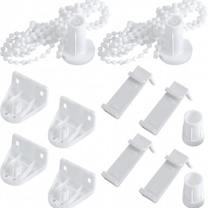 Set de 2 kit-uri de accesorii de inlocuire pentru jaluzele SDHFSGN, PVC, alb, 12 piese - Img 1