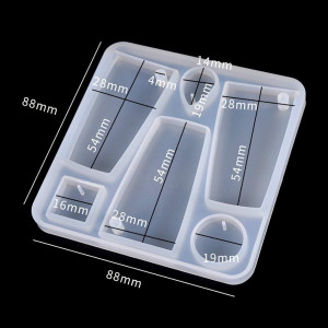 Set de 2 matrite pentru brelocuri iSuperb, silicon, transparent, 8,8 x 8,8 cm - Img 2