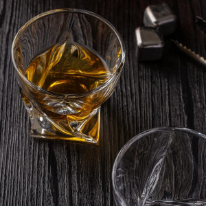 Set de 2 pahare pentru whisky SkySnow, sticla, transparent, 9,5 x 9,5 cm, 300 ml - Img 2