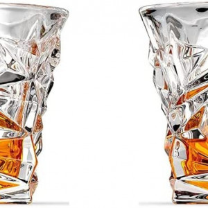 Set de 2 pahare pentru whisky SkySnow, sticla, transparent, 9,7 x 9 X 6,3 cm, 300 ml