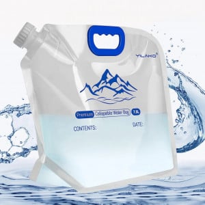 Set de 2 pungi pentru apa Yilako, plastic, transparent, 7,5 L