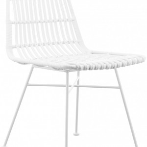 Set de 2 scaune Costa, alb, 47 x 83 x 61 cm - Img 2