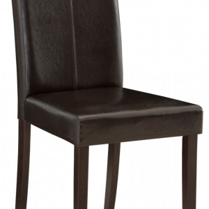 Set de 2 scaune de living Siena piele sintetica/lemn, maro inchis, 43 x 57 x 92 cm - Img 2