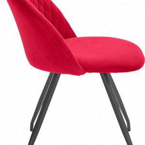 Set de 2 scaune Emma, catifea rosie - Img 6
