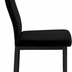 Set de 2 scaune Kelly - catifea neagra/metal - Img 4
