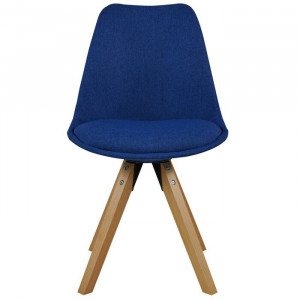Set de 2 scaune Lauri, maro/albastre, 82 x 49 x 51 cm - Img 4