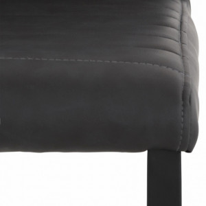 Set de 2 scaune Sabine piele sintetica/metal, negru, 54 x 59 x 87 cm - Img 4