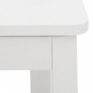 Set de 2 scaune Sonoma, MDF/lemn masiv de pin, alb, 44.5 x 47.5 x 89 cm - Img 4