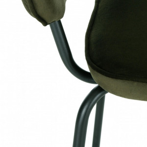 Set de 2 scaune tapițate din catifea Jasper, verde padurar - Img 2