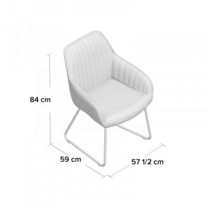 Set de 2 scaune tapitate Lisa, gri inchis/negru, 84 x 57,5 x 59 cm - Img 2