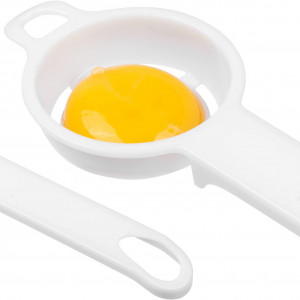 Set de 2 separatoare de oua SPIKECAM, plastic, alb, 19 cm - Img 2