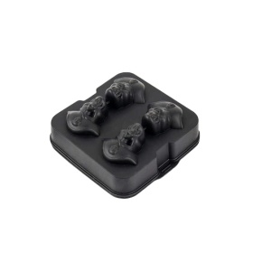 Set de 2 tavi pentru cuburi de gheata M8C, silicon, negru, 15 x 15 x 5 cm