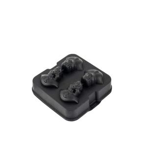 Set de 2 tavi pentru cuburi de gheata M8C, silicon, negru, 5 x 15 x 15 cm