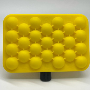 Set de 2 tavi pentru gheata Theuwnee®, silicon, galben, 17,8 x 12,4 cm - Img 4