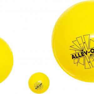 Set de 3 mingi ALLEY-OOP, galben/negru - Img 1