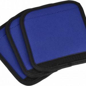 Set de 3 suporturi pentru manere genti/valize Sourcing map, EVA, albastru, 14.5 x 15.5 cm