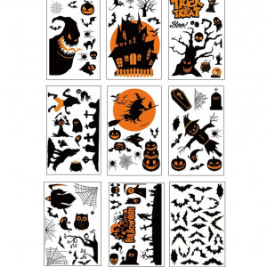 Set de 30 foi cu stickere pentru Halloween Fyvadio, hartie, multicolor, 19 x 30 cm - Img 1
