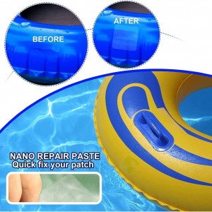 Set de 30 patch-uri pentru repararea piscinei YeahBoom, PVC, transparent, 5,8 x 5,8 cm - Img 7