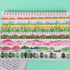 Set de 30 role de banda adeziva pentru mestesuguri Lychii, hartie washi, multicolor 