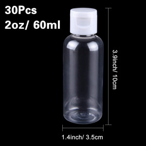 Set de 30 sticlute TUPARKA, plastic, transparent, 9,9 x 3,5 cm, 60 ml - Img 7