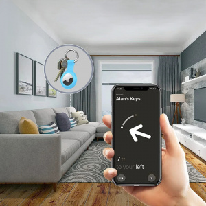 Set de 4 brelocuri pentru AirTags CFinke, silicon, multicolor, 8,7 x 3,8 cm