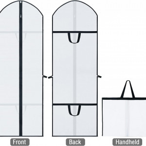 Set de 4 huse pentru haine Pwsap, PVC, transparent, 60 x 180 cm - Img 2