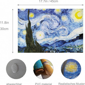 Set de 4 naproane Generic, multicolor, PVC, 45 x 30 cm - Img 7