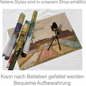 Set de 4 naproane Generic, PVC, multicolor, 45 x 30 cm - Img 6