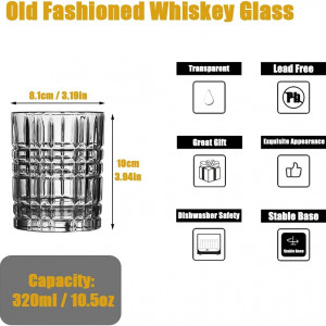 Set de 4 pahare de whisky SkySnow, sticla, transparent, 10 X 8,1 cm, 320 ml - Img 7