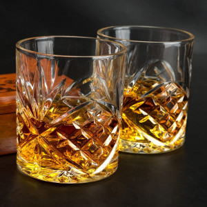 Set de 4 pahare pentru whisky LANFULA, sticla, transparent, 300 ml - Img 8