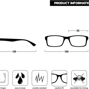 Set de 4 perechi de ochelari pentru citit Opulize, albastru, +3.00