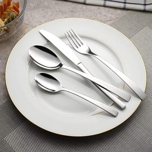 Set de 4 tacamuri Meisuk, otel inoxidabil, argintiu