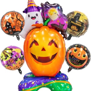 Set de 5 baloane pentru Halloween Changzhong, folie de aluminiu, multicolor