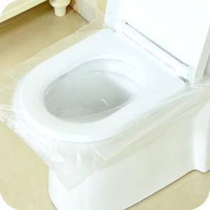 Set de 50 de folii de unica folosinta pentru scaunul de toaleta Generic, transparent - Img 2