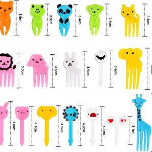 Set de 50 de furculite pentru copii Dentedeleao, plastic, multicolor, 3,1-6,5 cm - Img 7
