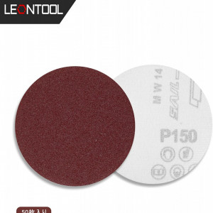 Set de 50 discuri abrazive Leontool, oxid de aluminiu, 150 granulatie, rosu, 10,1 cm - Img 5