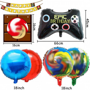 Set de 6 baloane pentru petrecere Zswq, folie, multicolor - Img 5