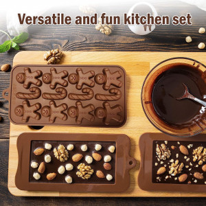 Set de 6 forme pentru bomboane/ciocolata KITCHENATICS, silicon, maro, 21 x 10 cm - Img 4