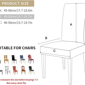 Set de 6 huse pentru scaune JuneJour, poliester, multicolor, 60 x 50 x 50 cm