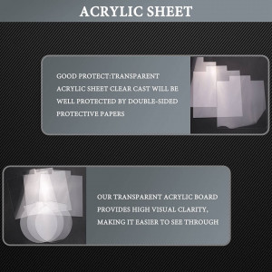 Set de 6 plasci acrilice pentru gravat OVNSHVN, transparent, 15 x 15 x 0,2 cm / 13,5 x 12 x 0,2 cm - Img 7