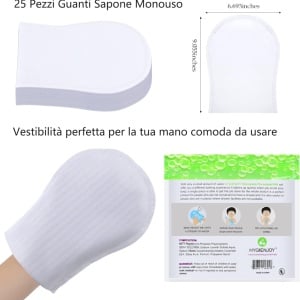 Set de 75 manusi pentru baie Hygienjoy, textil, alb, 16,9 x 22,9 cm