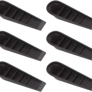 Set de 8 opritoare pentru usa Nuoshen, plastic, negru, 11,7 x 3,7 cm